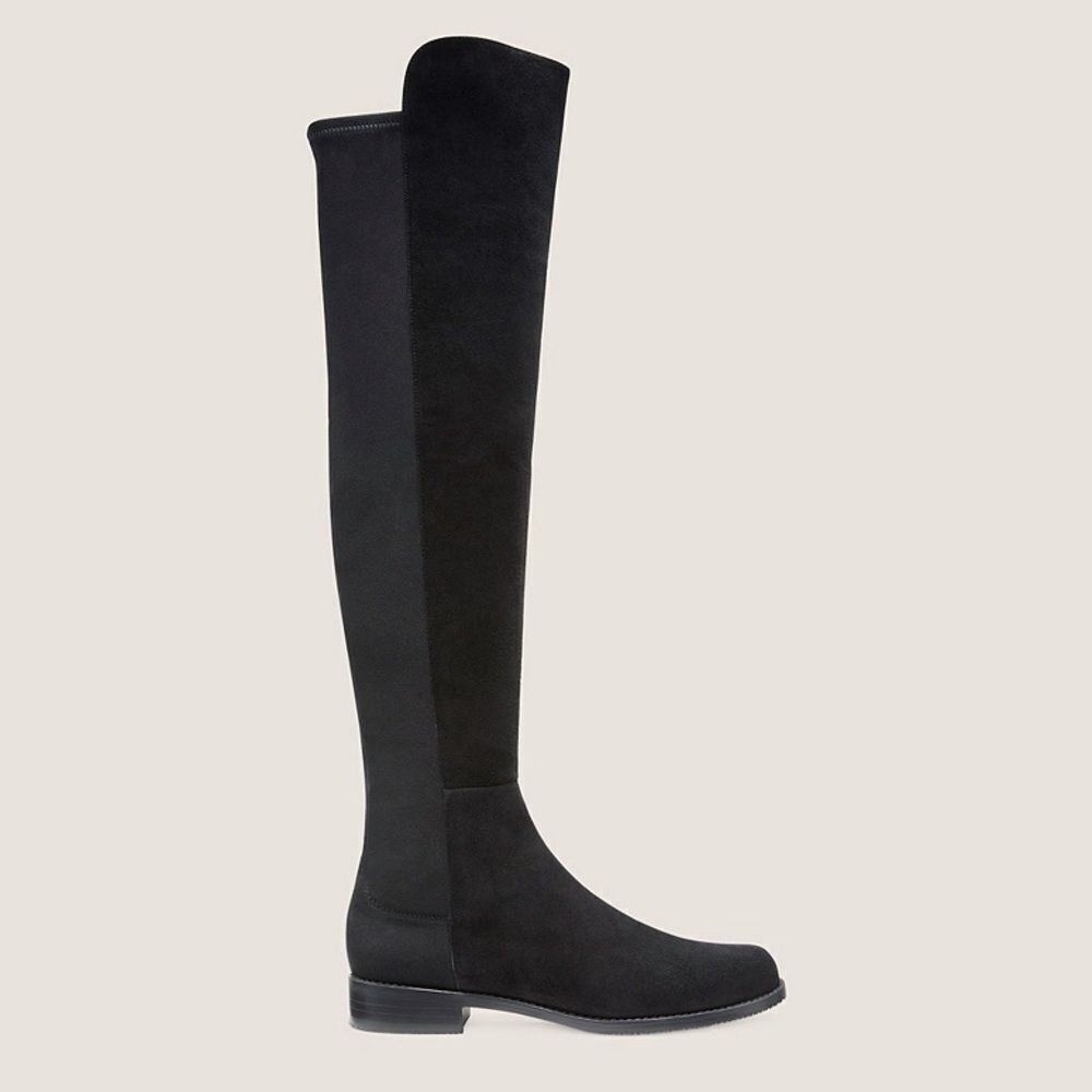 Stuart Weitzman 5050 BOOT over knee boot in black suede